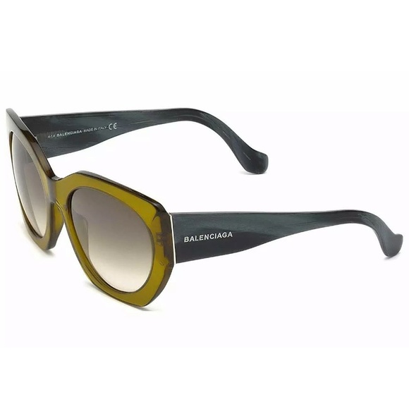 Balenciaga Two-Tone Green Sunglasses - Picture 2 of 9